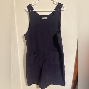 Vintage Selene Purple Sleeveless “Overall” Dress with Button Detail